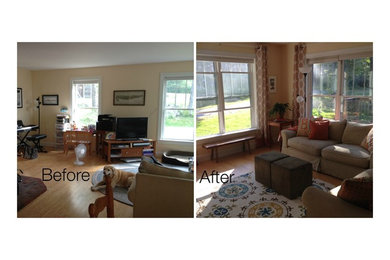 before and after quick living room update