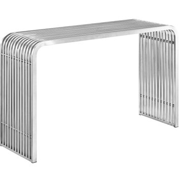 Chillesford Stainless Steel Console Table - Silver