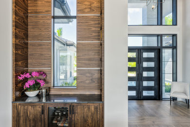 Beach style home design photo in Miami