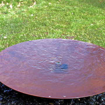 Wasserschalen aus Edelstahl und Cortenstahl