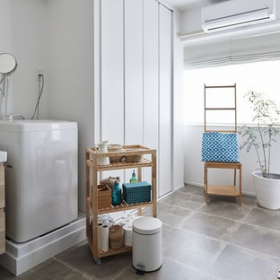 東京23区の和風のおしゃれなランドリールームの写真