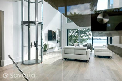 Vuelift ascensore panoramico circolare vista lago | contemporary house lakefront