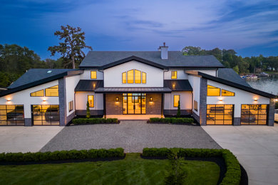 Contemporary exterior home idea in Charlotte