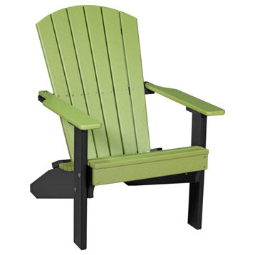 Poly Lakeside Adirondack Chair, Lime Green & Black