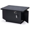 LeisureMod Chelsea Patio Aluminum Propane 44" Fire Pit Table, Black