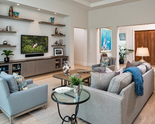 Beach Style Living Room Design Ideas, Remodels & Photos | Houzz