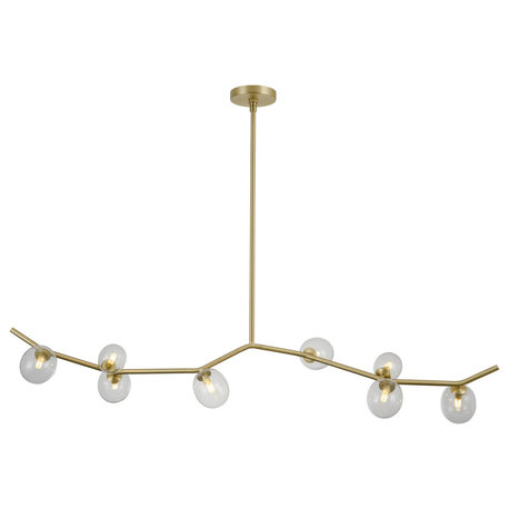 AVENUE LIGHTING HF4808-CLR HAMPTON  8-Light EIGHT LIGHT CHANDELIER