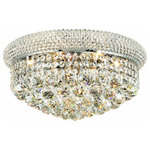 Elegant Lighting - Royal Cut Clear Crystal Primo 8-Light - 1800 Primo Collection Flush Mount D16in H8in Lt:8 Chrome Finish (Royal Cut Crystals).  This classic elegant Empire series is flowing with symmetry creating a dramatic explosion of brilliance.  Primo is a dynamic collection of chandeliers that add decorati