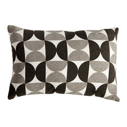GRAY SEMICIRCLE PILLOW COVER &ndash; RECTANGLE - NEW - Decorative Pillows