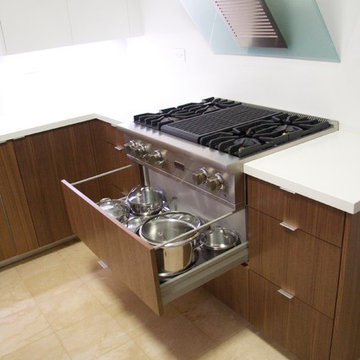 Kitchen - walnut & high gloss