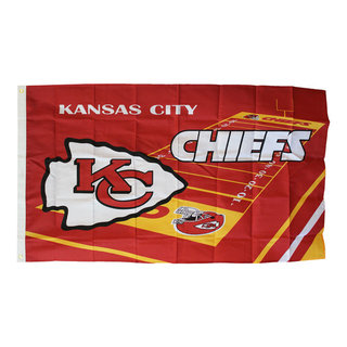 KANSAS CITY-CHIEFS NFL AL O5 Sport Flag Size 27 x 37 Polyester Pole Flag  