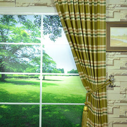 Paroo Cotton Blend Large Plaid Concealed Tab Top Curtains & Drapes - Curtains