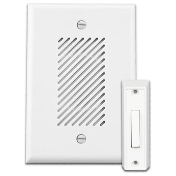 Single-Gang Electronic Door Chime Kit, Standard Lighted Button