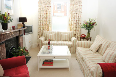 Elegant living room photo in London