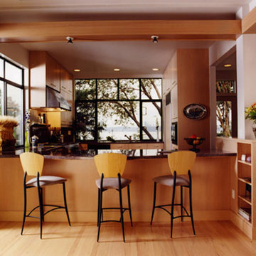 View of and from the kitchen