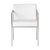 Capo Arm Chairs, White, Set of 2