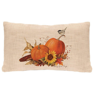 Heritage Lace Harvest Pumpkin 12x20 Pillow in Natural