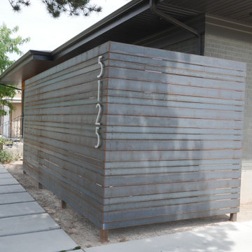 Rustic Steel Privacy Fence with Modern Design - Salt Lake City, Utah