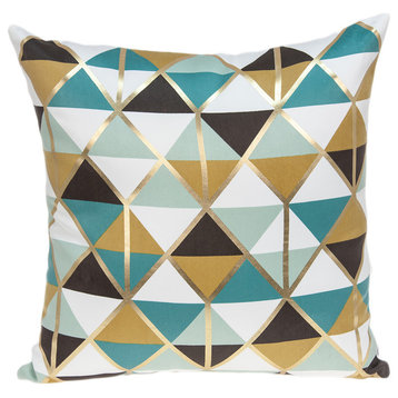 Parkland Collection Dorsa Transitional Multicolor Pillow Cover With Poly Insert