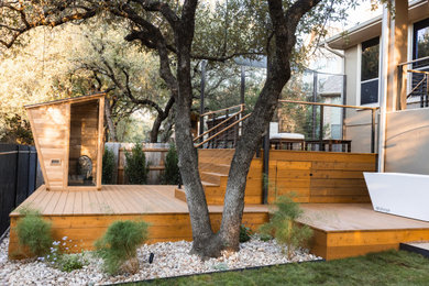 Inspiration for a modern deck remodel in Austin