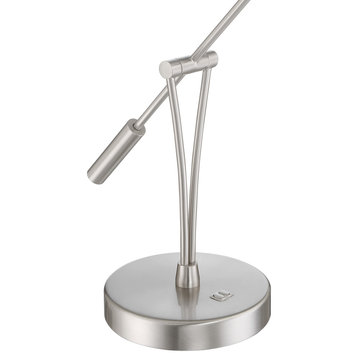 Lahoya Desk Lamp, Satin Nickel