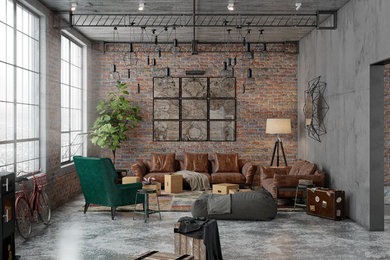Urban living room photo in London