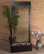Harmony River Center Mount Water Fountain, Clear Glass, Blackened Copper, Standa