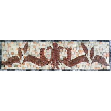 Marble Mosaic Borders, Dove, 6"x12"