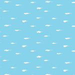 Finesse Deco Partners - Lola Daydream Sky Blue PVC Tablecloth, 140x140 cm - The non-woven, easy-to-use oilcloths in the Lola collection offer tables a fresh image. This blue 140-by-140-centimetre tablecloth features a white cloud design with motion lines for a romantic feel. Phthalate-free, it can be wiped down after use. Finesse is an experienced manufacturer and wholesaler dedicated to washable table linen, amongst other household goods.