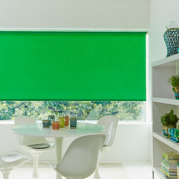 Dining room blinds and interiors