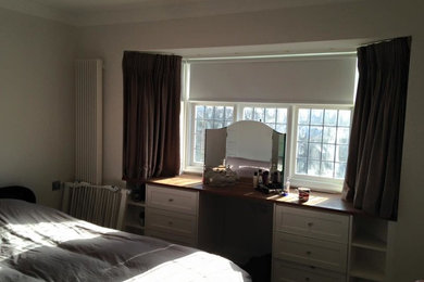 Design ideas for a contemporary bedroom in London.