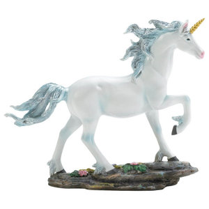 Mini Unicorn Figurine Rainbow Mane & Tail Mythical Fantasy Statue 2.25" Tall 1 