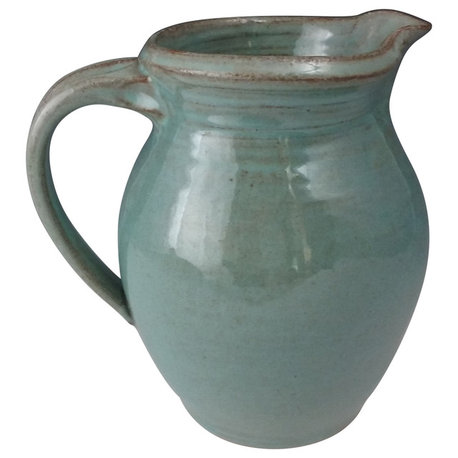 Panama Turquoise Handmade Stoneware Pitcher