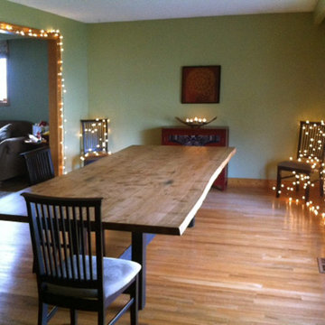 Salvaged Stained Maple Dining Table