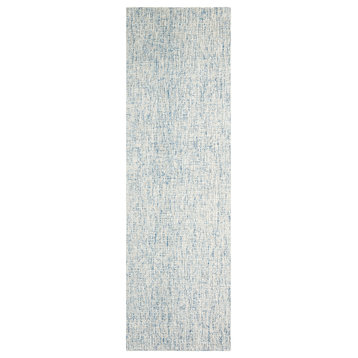 Safavieh Abstract Collection, ABT471 Rug, Ivory/Blue, 2'3"x8'