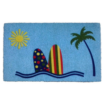 Imports Decor Coir And Pvc Sunny Beach Door Mat With Multicolor Finish 546PVCF
