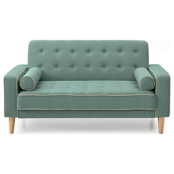 Teal Flared Arm Sofa, Andrews