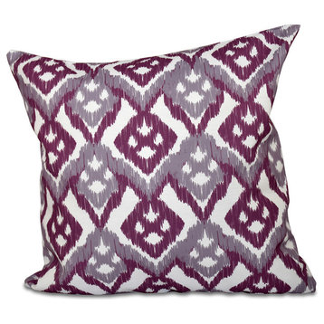 Hipster, Geometric Outdoor Pillow, Lavender, 18"x18"