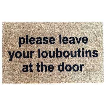 Hand Painted "Louboutins" Doormat, Black Soul