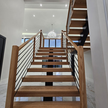 Project #143 | Floating Red Oak Staircase