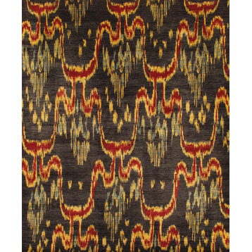 Pasargad Ikat Collection Hand-Knotted Lamb's Wool Area Rug- 8' 0" X  9'10"