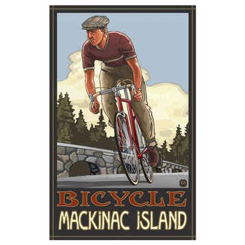 Paul A. Lanquist Bicycle Mackinac Island Michigan Art Print, 30"x45"