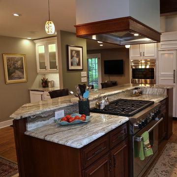 Farmhouse Kitchen Remodel | Rich Wood Accents & Expanded Chef’s Layout