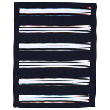 Heritage Stripe Linen Napkin, Navy