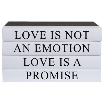 Love Is A Promise Quote Book Stack, S/4