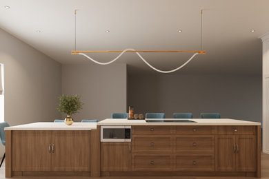 Example of a transitional home design design in Tampa