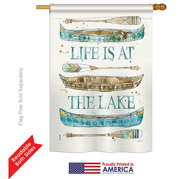 Life At The Lake Nature, Everyday House Flag 28"x40"