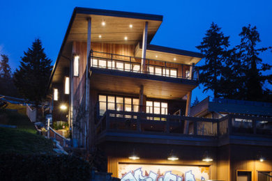 Example of a 1950s exterior home design in Vancouver