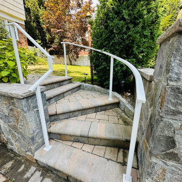 Custom White Wrought Iron Railing in Eastchester, NY