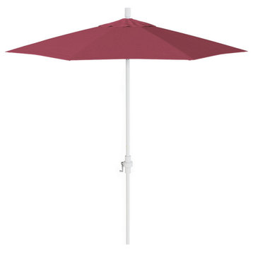 7.5' Patio Umbrella Matted White Pole Fiberglass Ribs Sunbrella Hot Pink